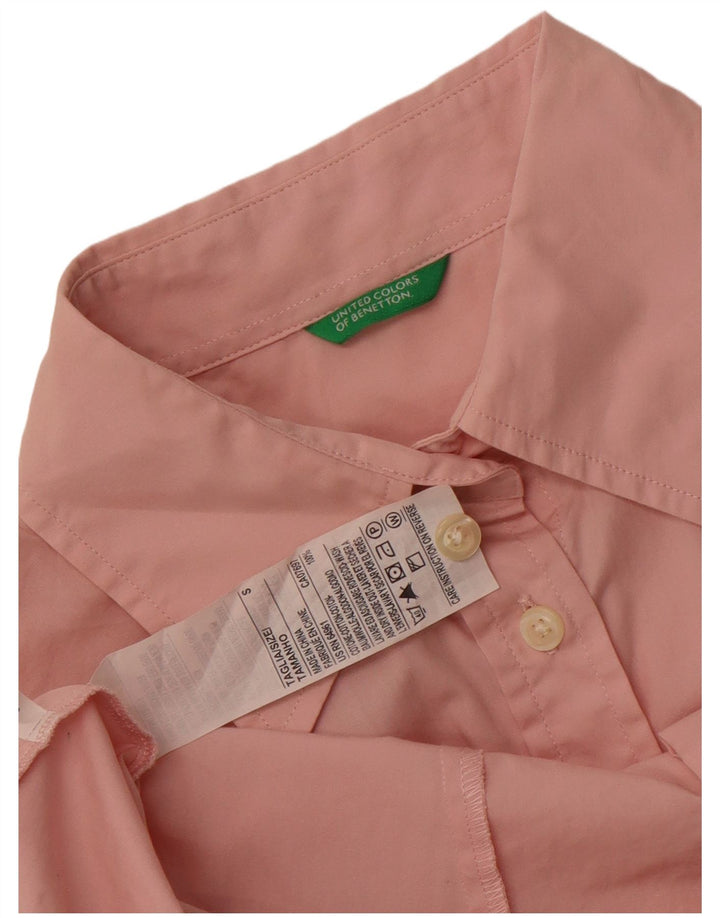 Benetton Dameskjorte UK 10 Lille Pink Bomuld