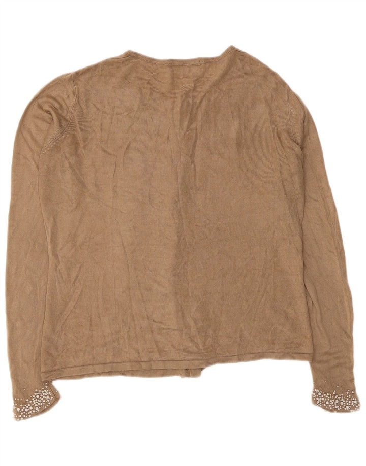 Marks & Spencer Dame Oversized Cardigan Sweater UK 10 Lille Brun
