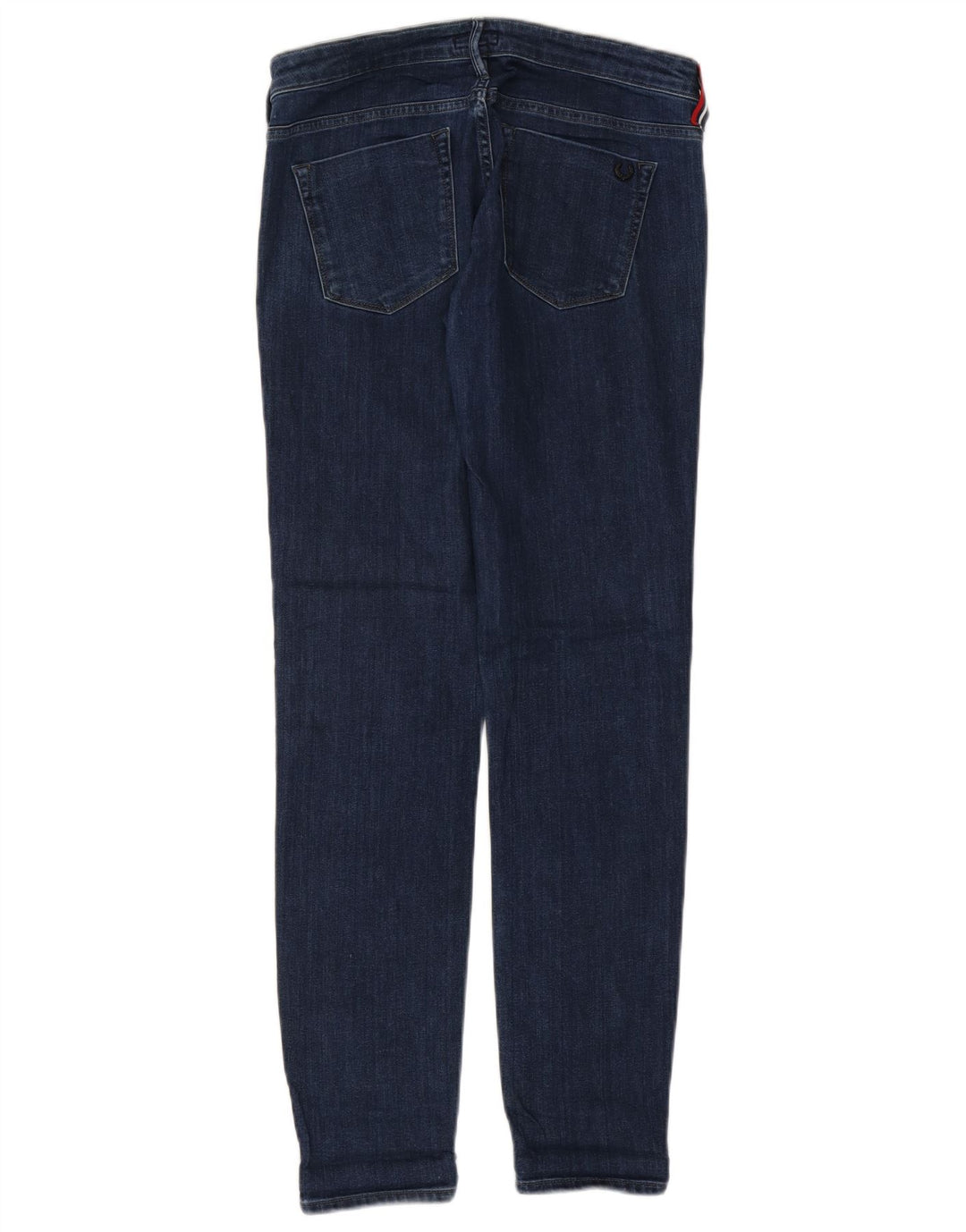 FRED PERRY Dame Skinny Jeans W30 L30 Marineblå Bomuld