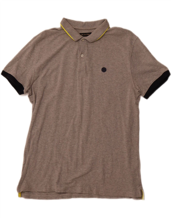 MASSIMO DUTTI Herre Casual Fit Polo Shirt Large Grå