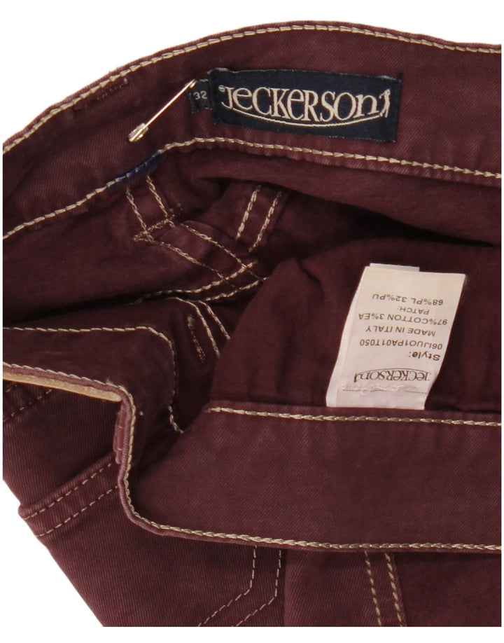 Jeckerson Straight Jeans til mænd W32 L31 rødbrun bomuld