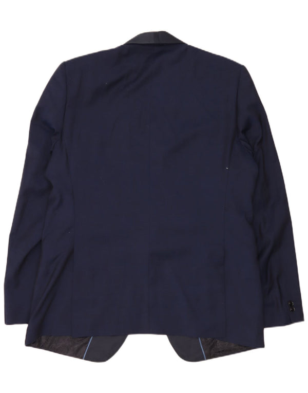 Marks & Spencer Herre Long Slim Fit Blazer Jacket UK 44 XL Navy Blue