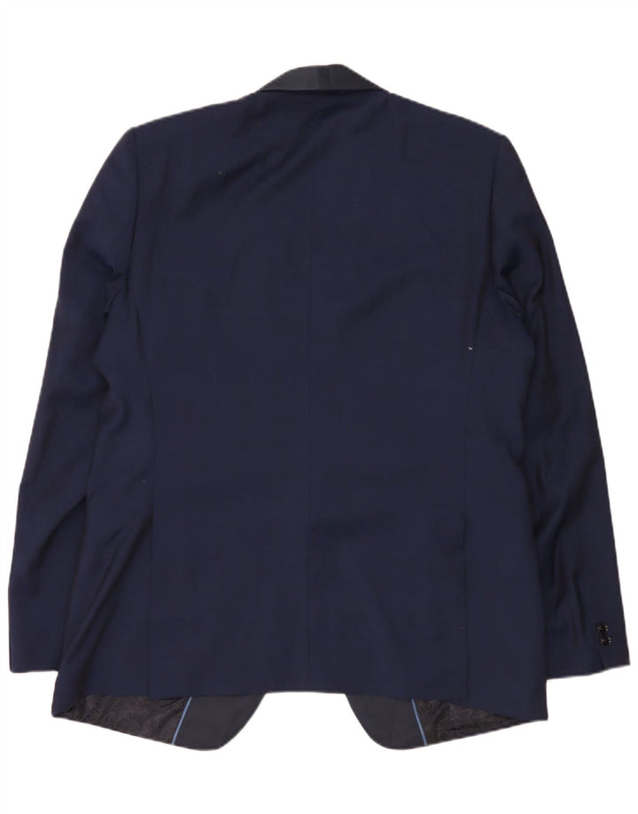 Marks & Spencer Herre Long Slim Fit Blazer Jacket UK 44 XL Navy Blue