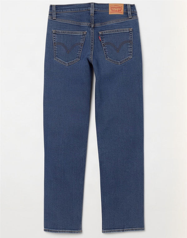 Levi's Dame Ribcage Straight Jeans W27 L29 Blå Bomuld