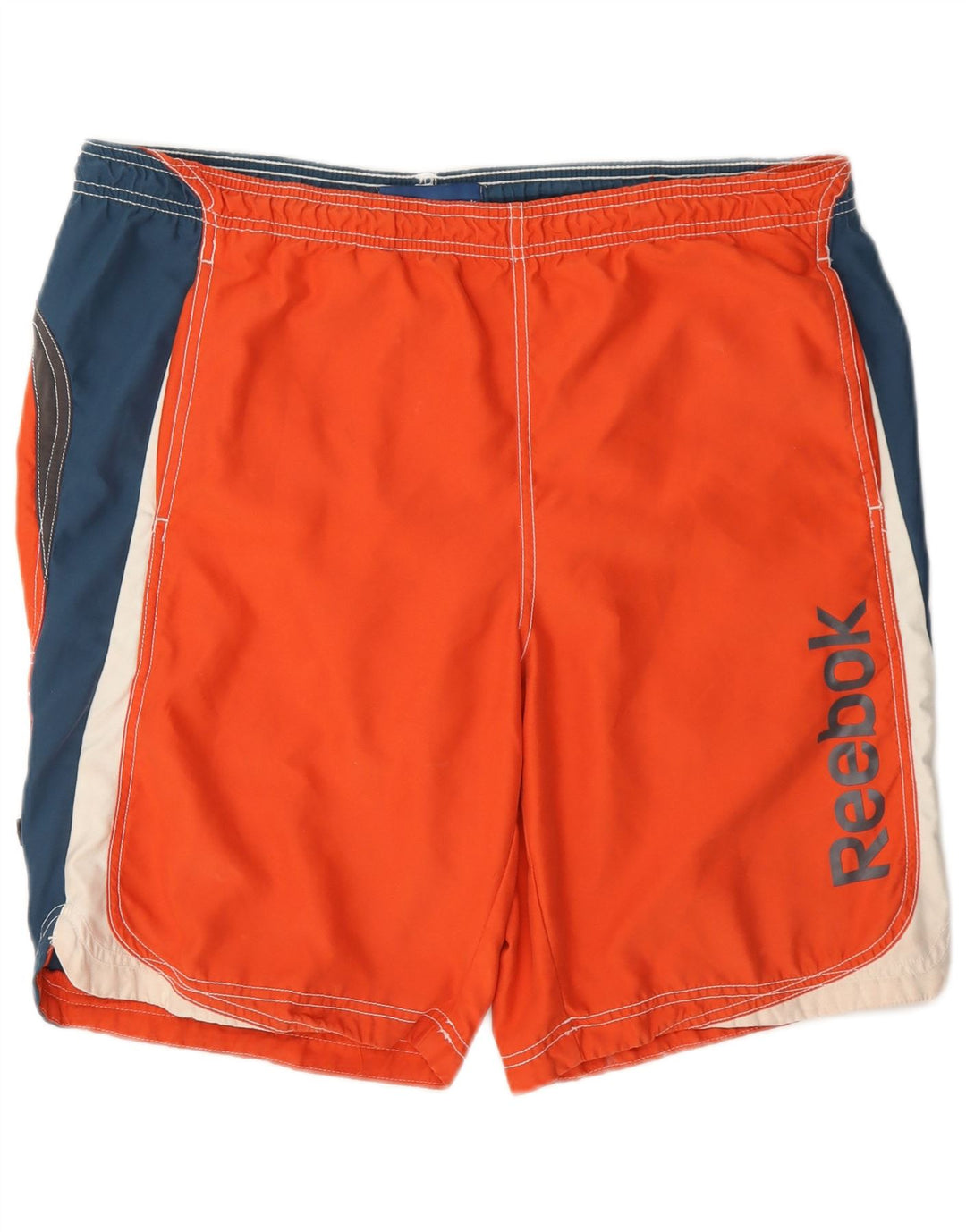 Reebok Herre grafiske svømmeshorts Medium Orange Colourblock Polyester