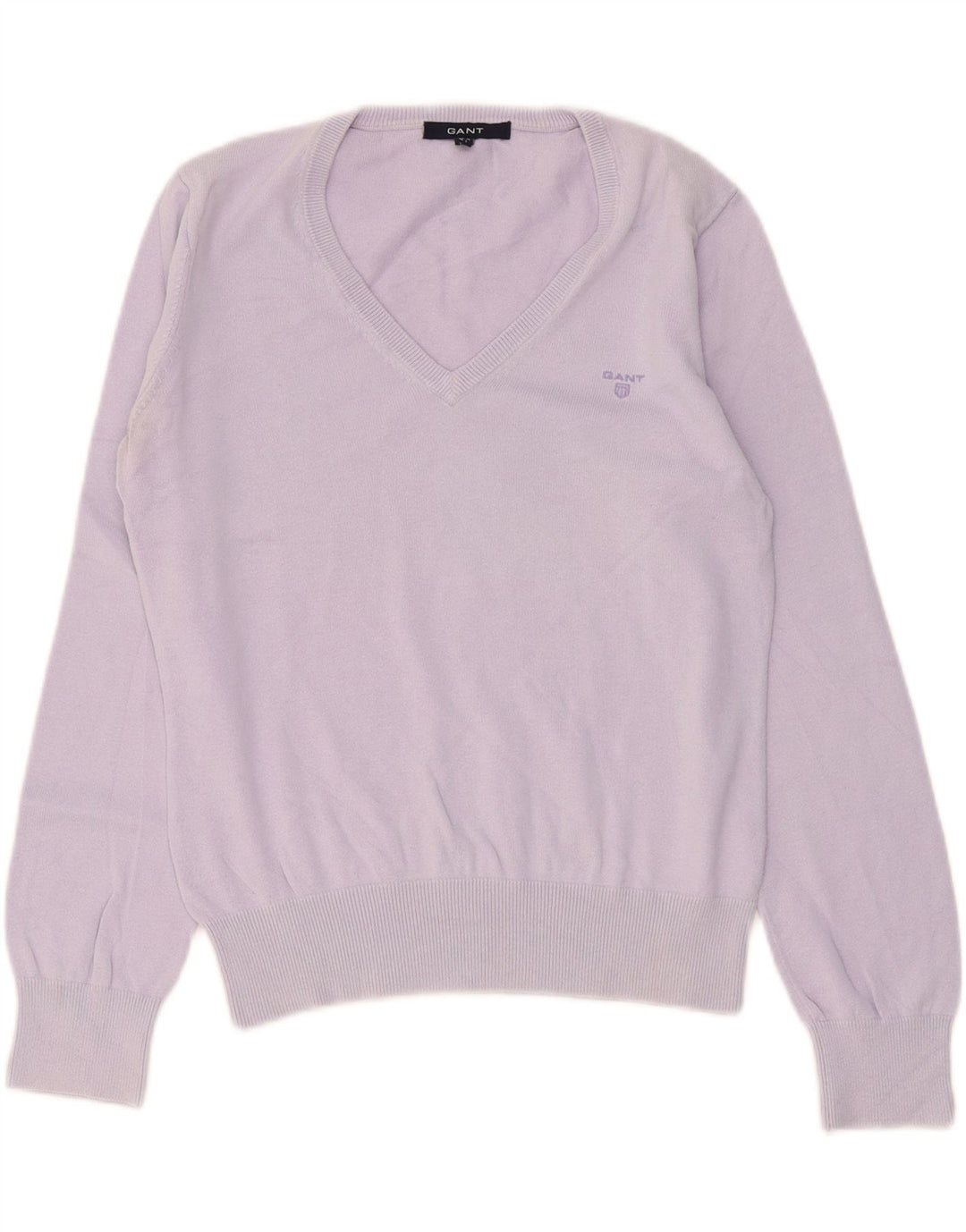 GANT Dame V-hals sweater UK 14 Stor lilla bomuld