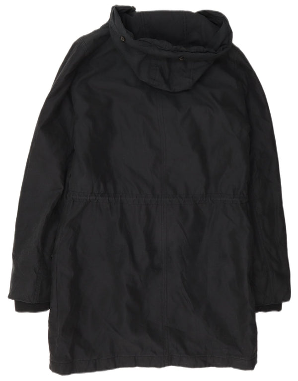 Abercrombie & Fitch Parkajakke med hætte til kvinder UK 14 Medium Navy Blue