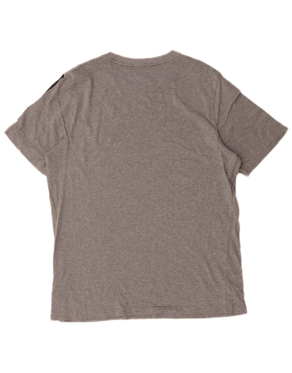 Puma Herre Grafisk T-Shirt Top Stor Grå Bomuld