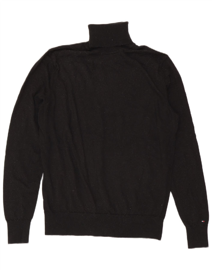 Tommy Hilfiger Herre Roll Neck Jumper Sweater 2XL Sort Uld