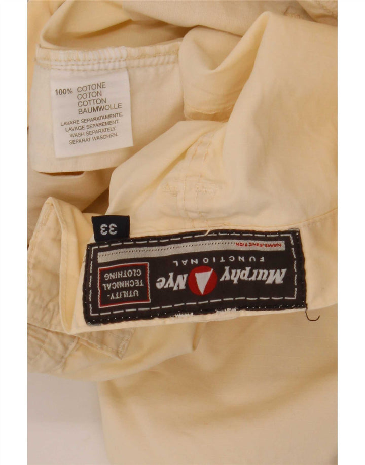 Murphy & Nye Herre Cargo Shorts W33 Medium Off White Bomuld