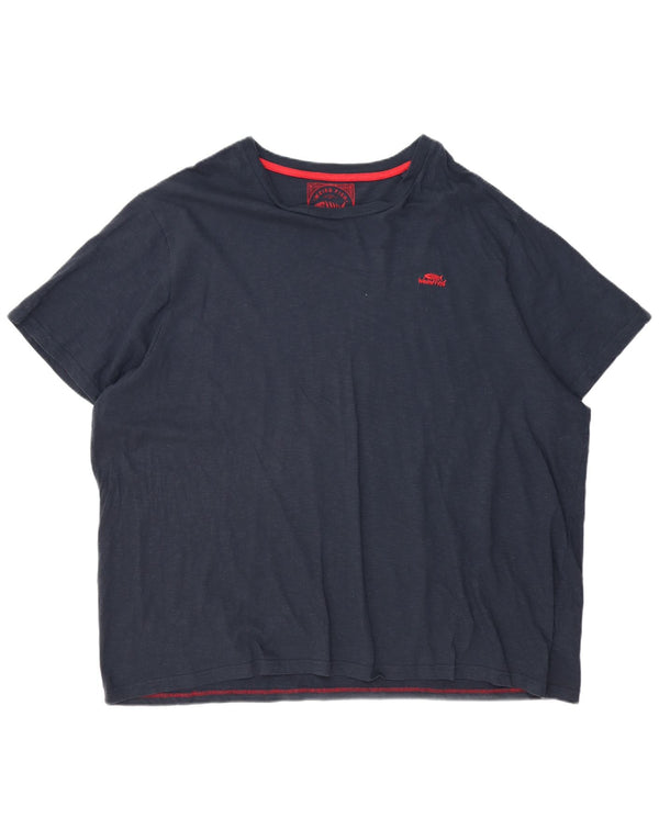 Weird Fish Herre T-Shirt Top 5XL Marineblå Bomuld