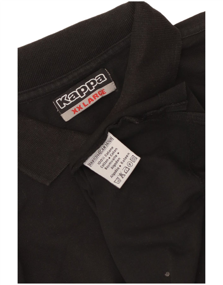 Kappa herre poloshirt 2XL sort bomuld