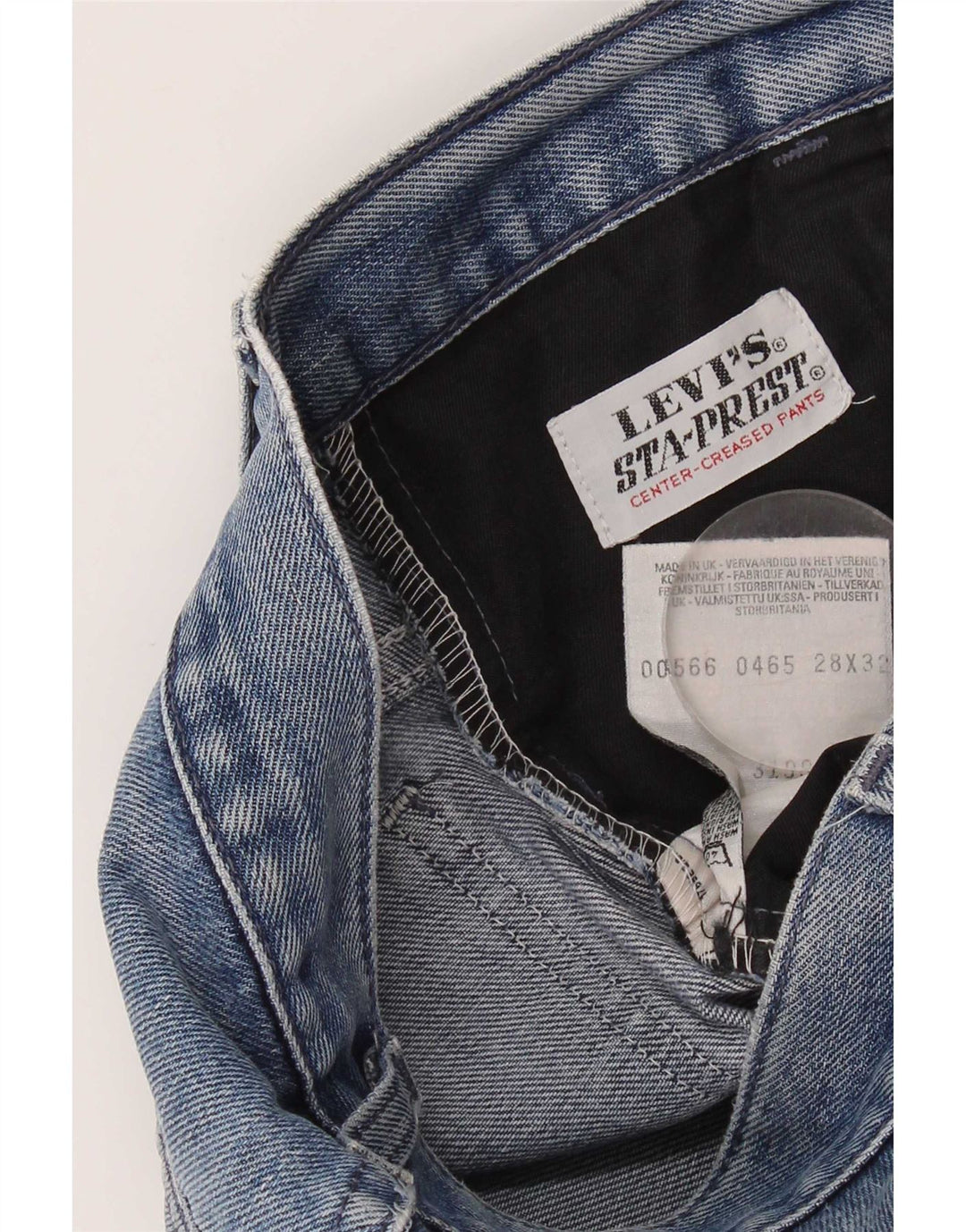 Levi's Dame Distressed Straight Jeans W28 L32 Blå Bomuld