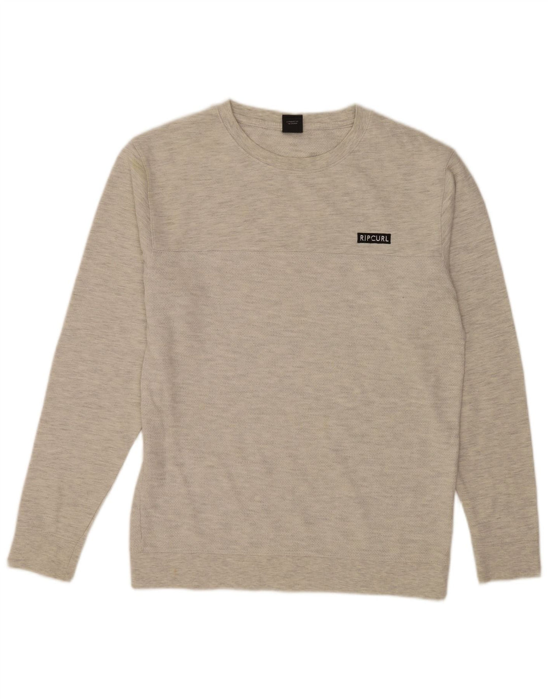 Rip Curl Herre Crew Neck Jumper Sweater Medium Grey Flecked Bomuld