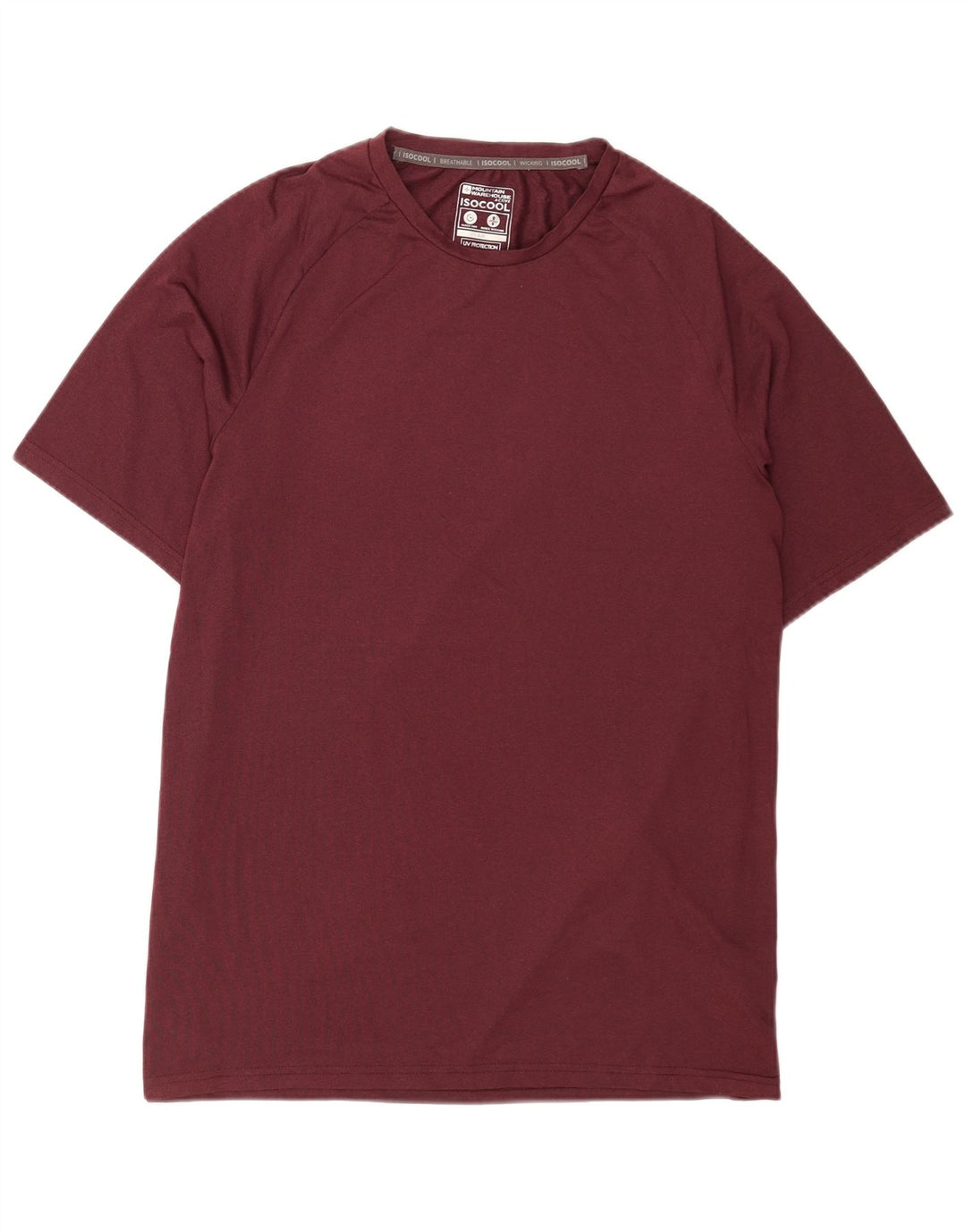 Mountain Warehouse Herre T-Shirt Top Stor Burgundy Polyester