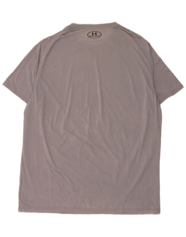 UNDER ARMOUR Herre Heat Gear Grafisk T-Shirt Top XL Grå