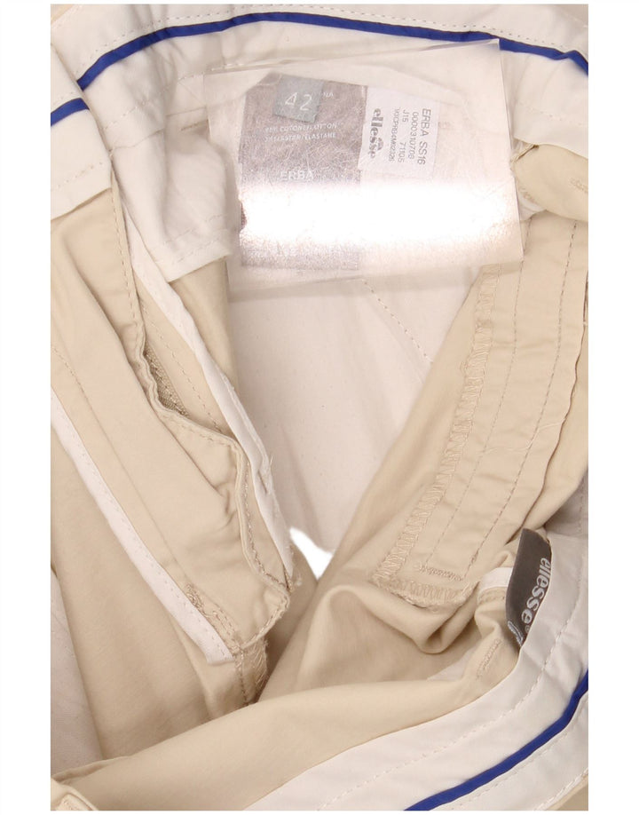 ELLESSE Chino Shorts til kvinder IT 42 Medium W30 Beige Bomuld