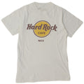 Hard Rock Cafe Herre Flot Grafisk T-Shirt Top Lille Hvid Bomuld
