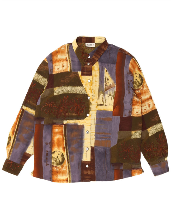 Erto Dameskjortebluse EU 44 XL Flerfarvet Patchwork Polyester