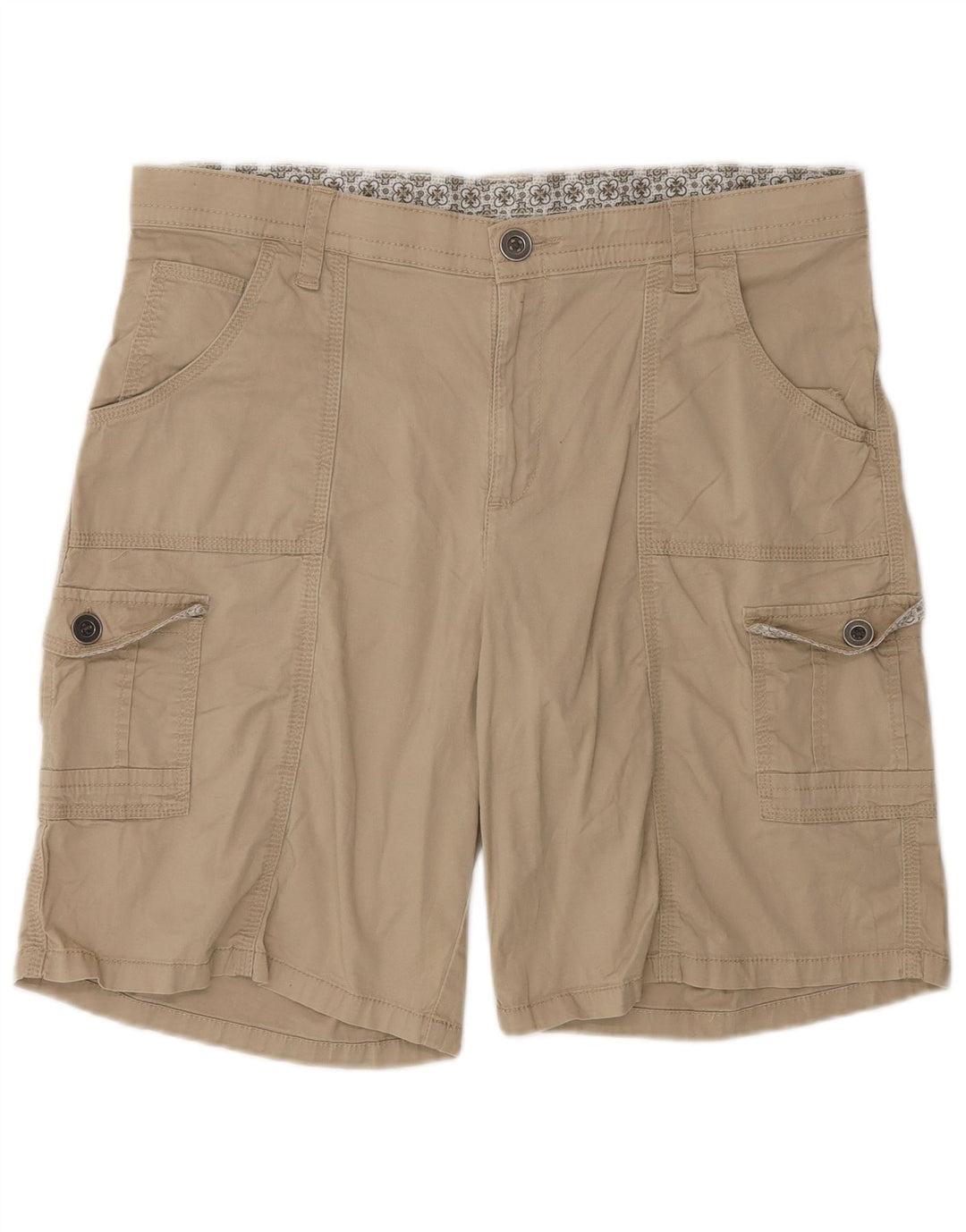 LEE Cargo Shorts til kvinder US 14 XL W34 Beige Bomuld