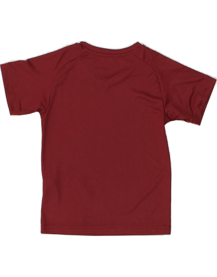 PUMA Boys Graphic T-Shirt Top 5-6 Years Maroon Polyester | Vintage Puma | Thrift | Second-Hand Puma | Used Clothing | Messina Hembry 