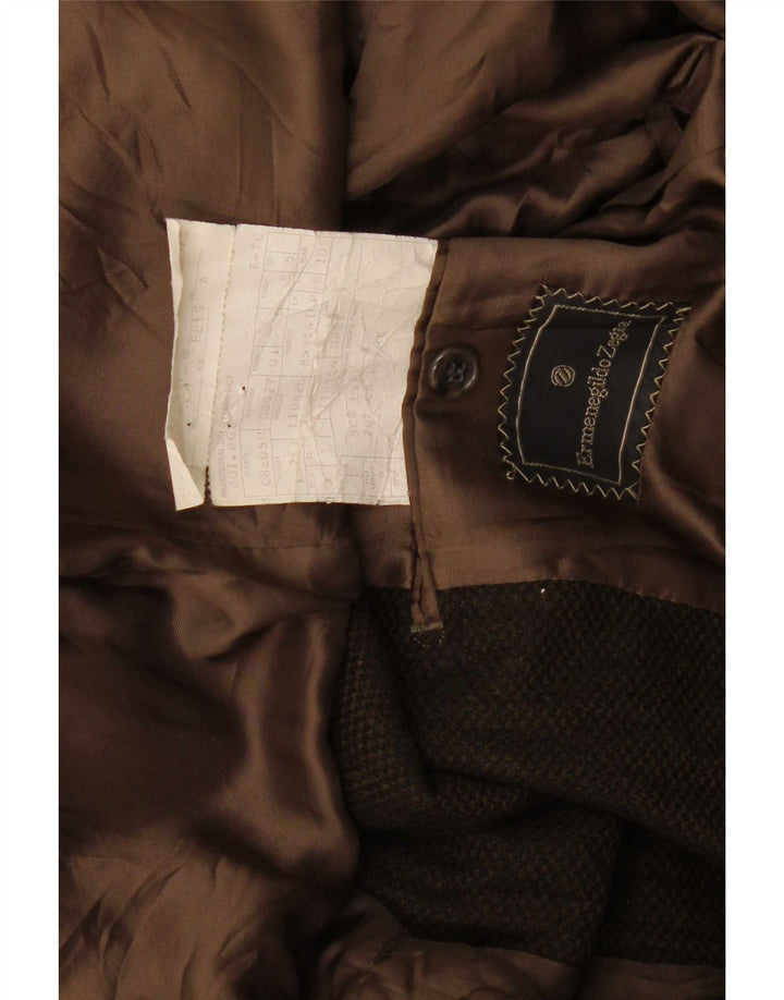 Ermenegildo Zegna Herre 2-knaps blazerjakke UK 38 Medium Khaki Wool