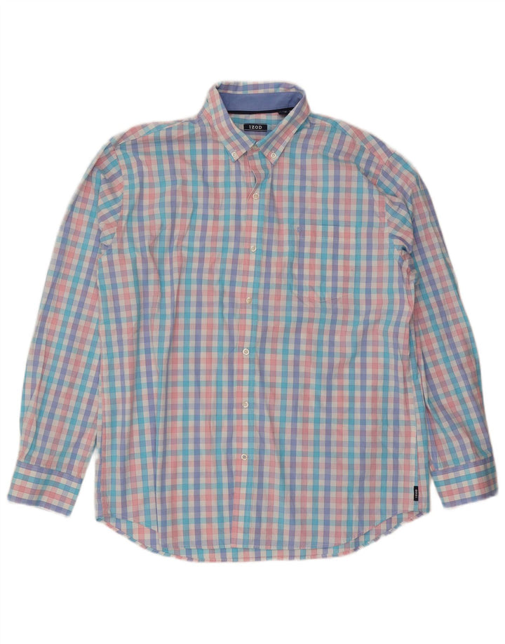 Izod Herreskjorte XL Flerfarvet Gingham Bomuld