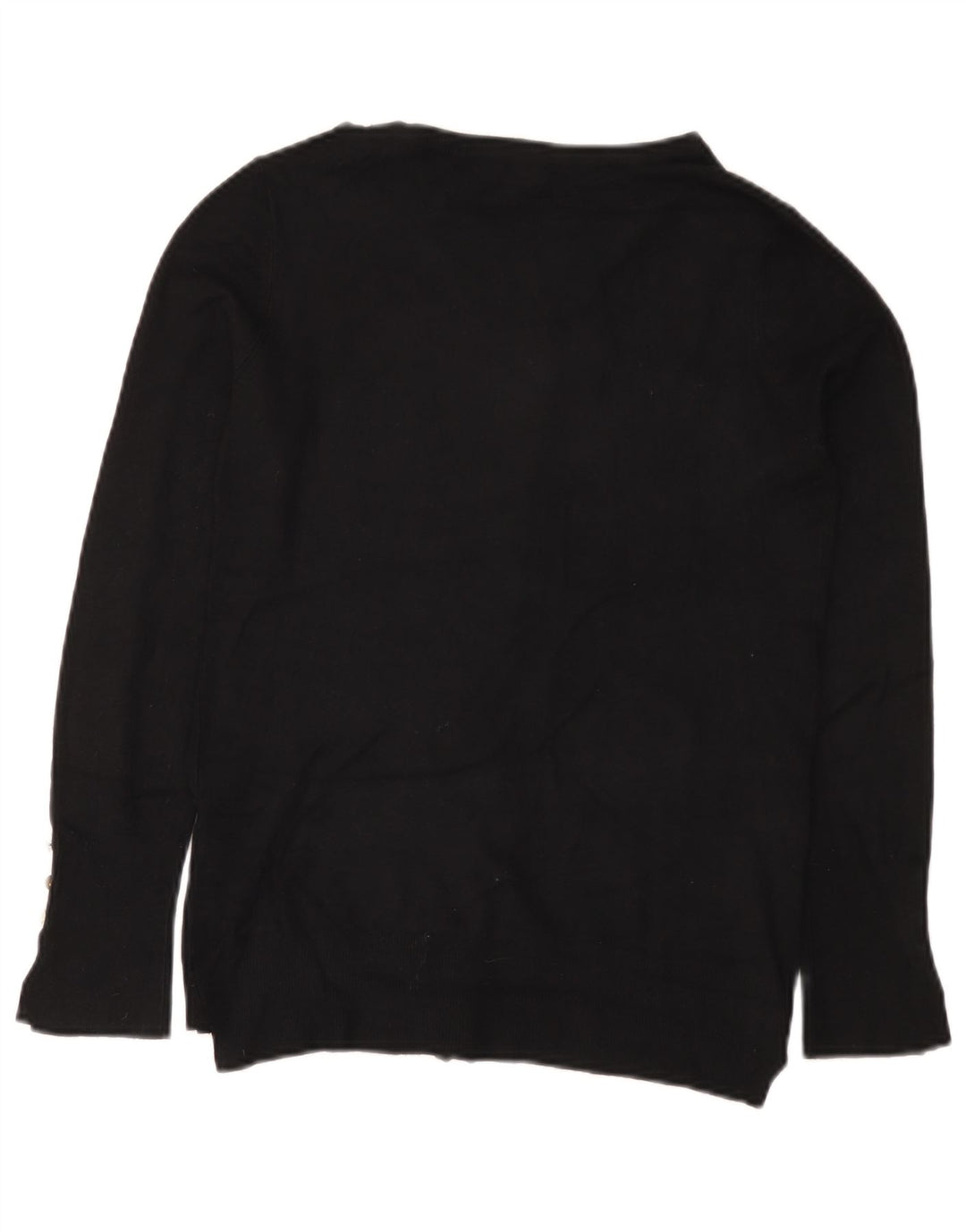 Zara Dame Cardigan Sweater UK 14 Stor Sort Viscose