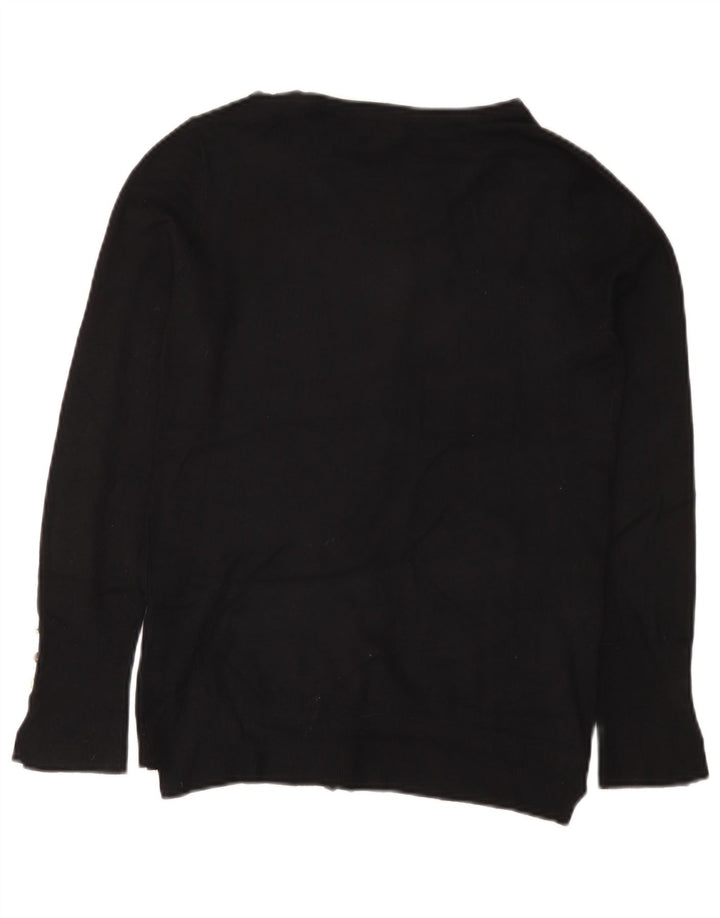 Zara Dame Cardigan Sweater UK 14 Stor Sort Viscose