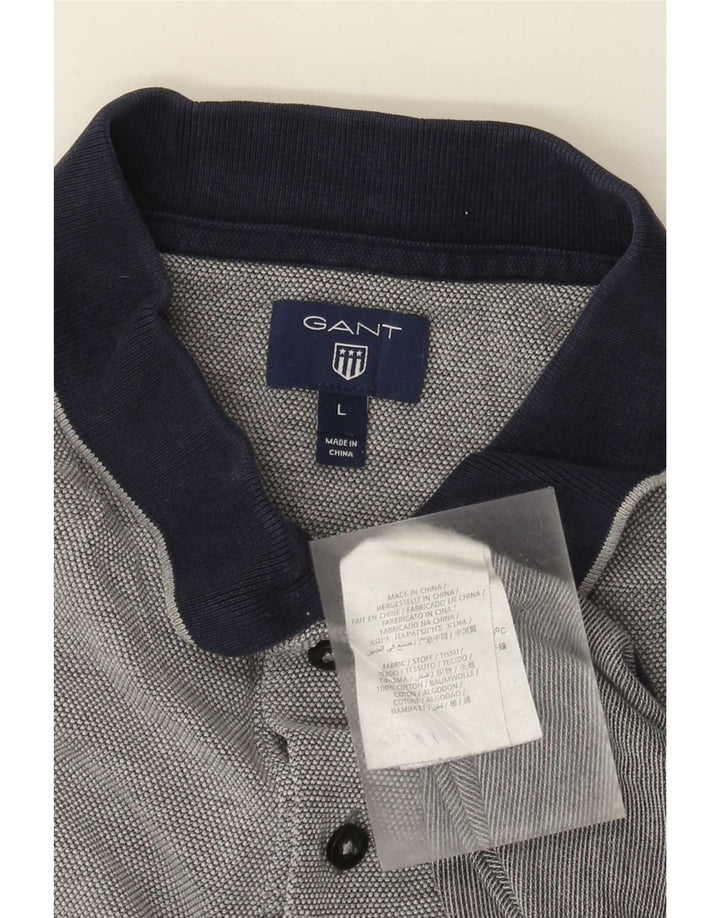 Gant Polo Shirt til mænd, stor grå bomuld