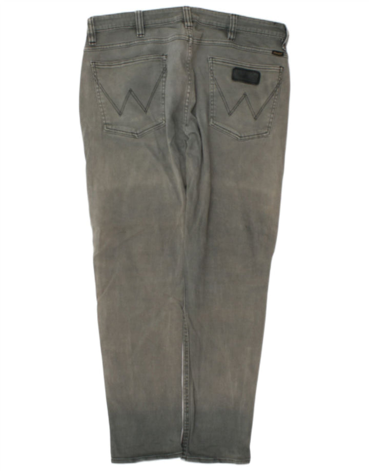 Wrangler Herre tilspidsede jeans W36 L30 Grå bomuld