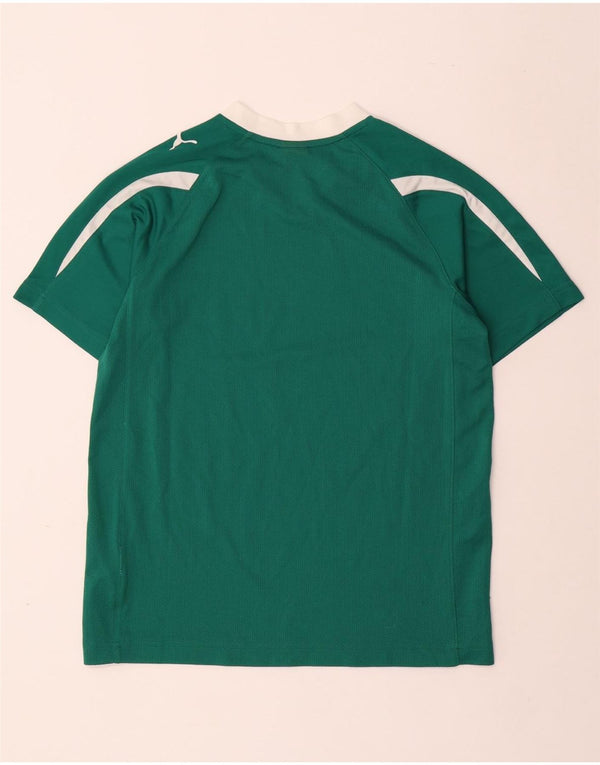 PUMA drenge grafisk t-shirt top 13-14 år grøn polyester