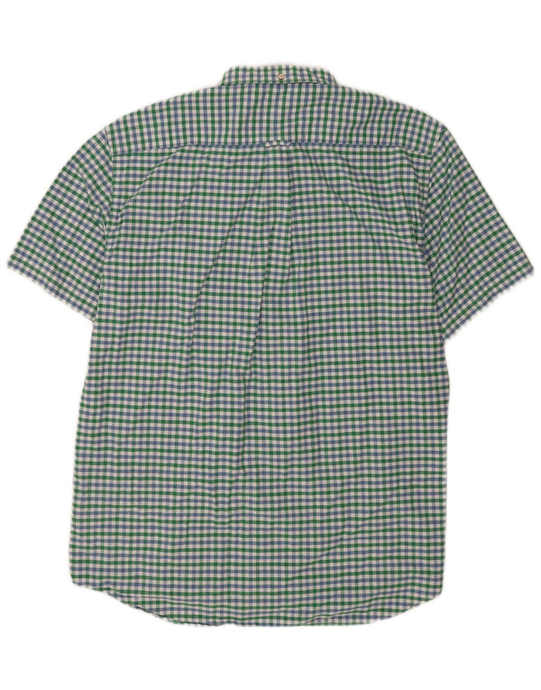 Gant kortærmet herreskjorte med normal pasform str. 18 45/46 2XL Grøn Gingham