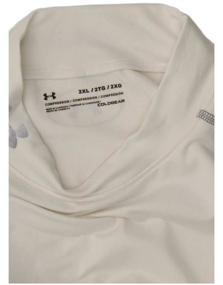 Under Armour Herre Cold Gear Top Langærmet 2XL Hvid