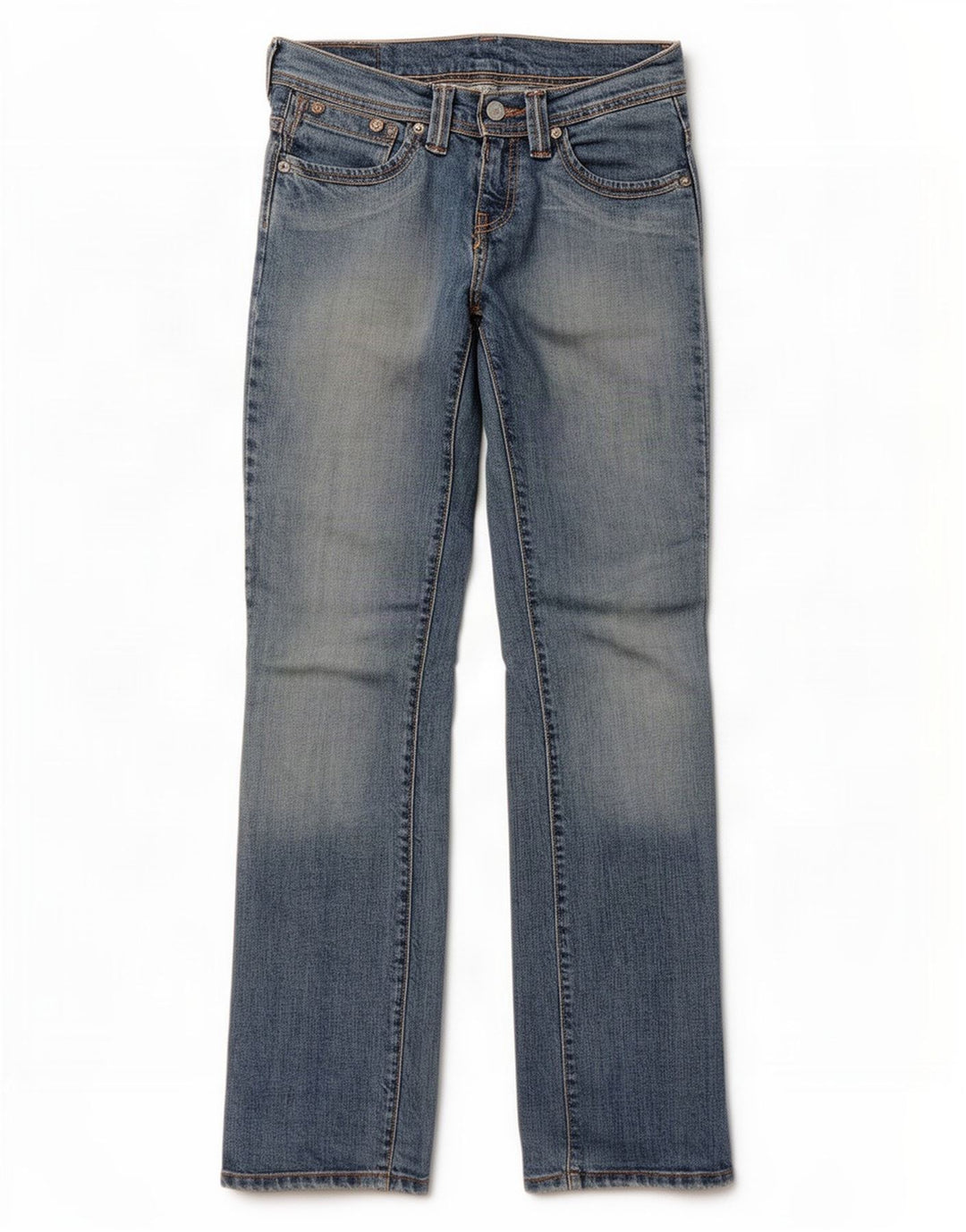 Levi's lige jeans til kvinder W28 L32 blå bomuld