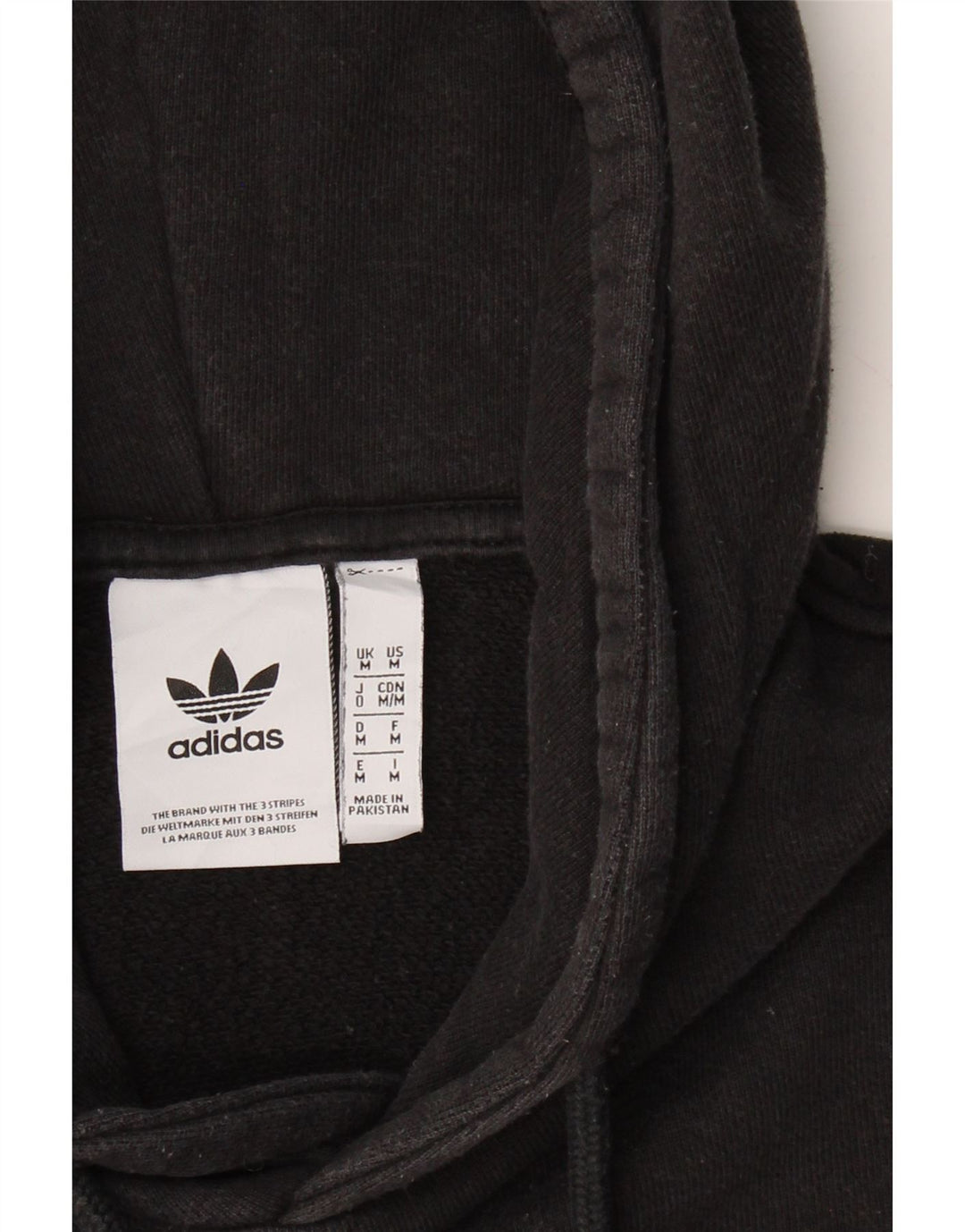 ADIDAS Mens Graphic Hoodie Jumper Medium Black Cotton Vintage Adidas and Second-Hand Adidas from Messina Hembry 