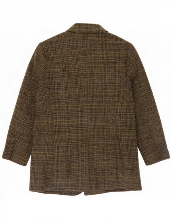 Paul Costelloe Dame Blazer Jacket UK 12 Medium Khaki Check