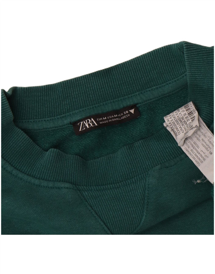 Zara Herre sweatshirt Jumper Medium Grøn Bomuld