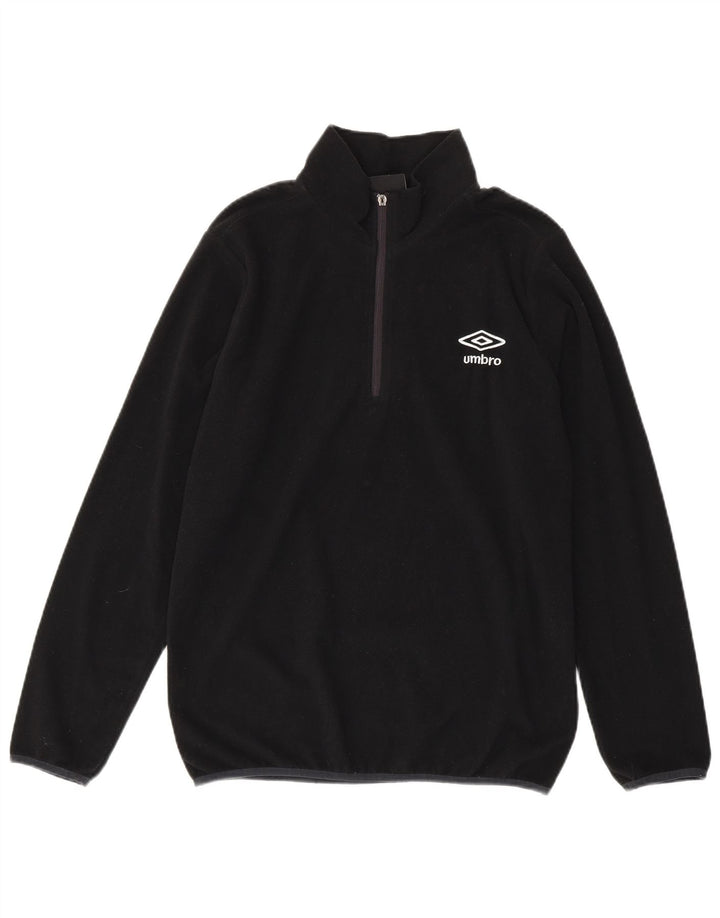 Umbro Herre lynlås hals Fleece Jumper Medium Sort Polyester