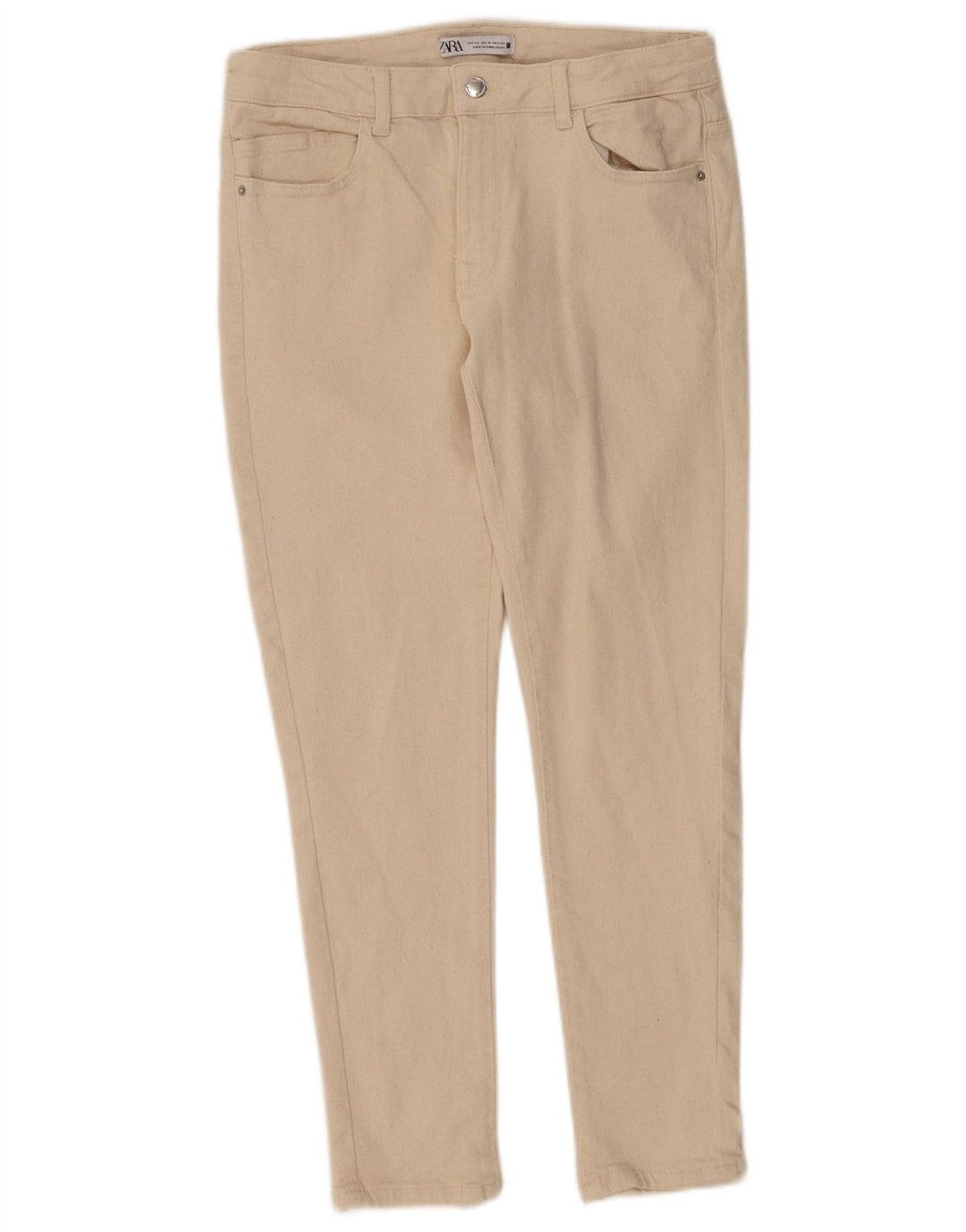 Zara Dame Slim Jeans EU 42 Large W32 L28 Beige