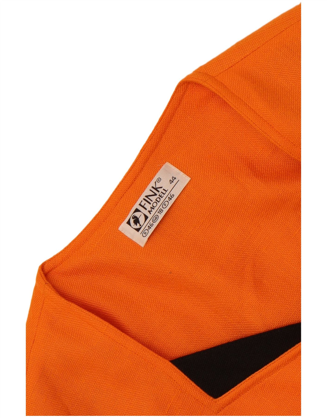 Fink Modell Dame 5 Button Blazer Jacket UK 18 XL Orange Colourblock