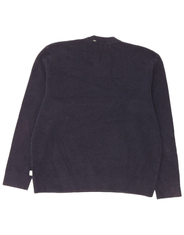 Marks & Spencer Herre sweater med rund hals 2XL marineblå bomuld