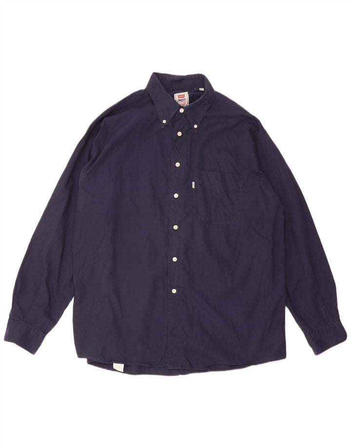 Levi's herreskjorte 2XL marineblå bomuld