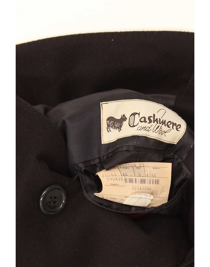 Vintage overfrakke til mænd IT 48 Medium Black Cashmere