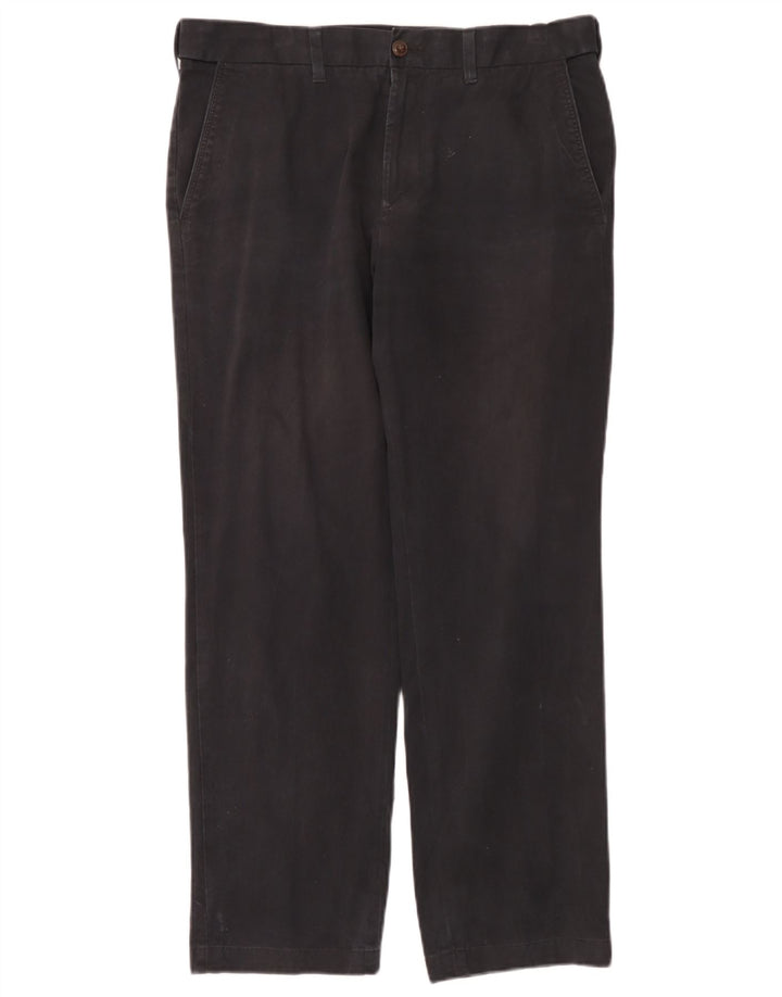 Marks & Spencer Herre Regular Fit Chinobukser W34 L29 Sort bomuld