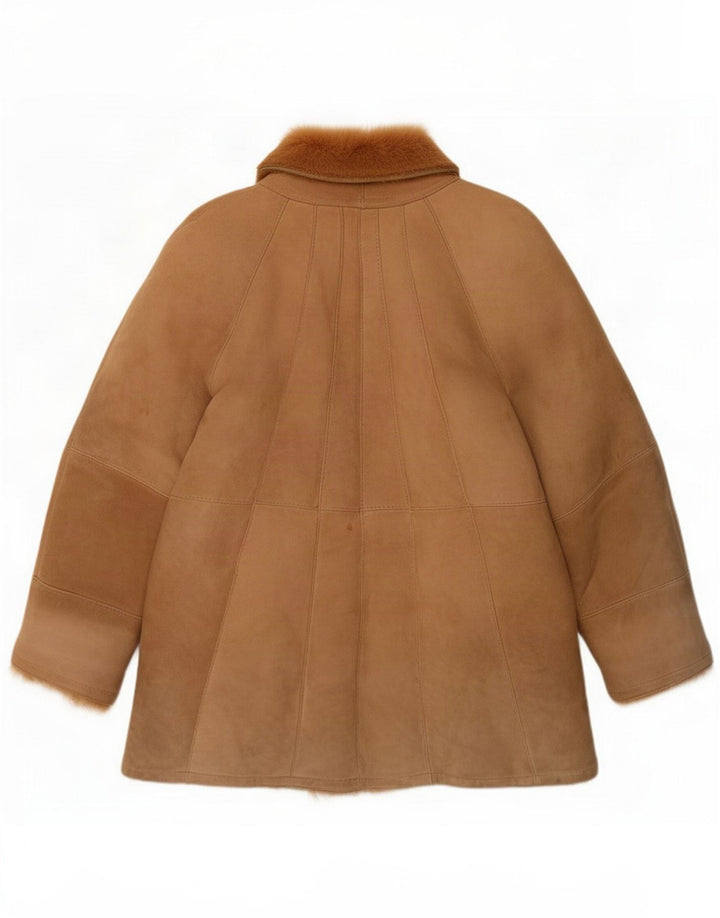 Vintage Dame Shearling Coat IT 44 Medium Beige