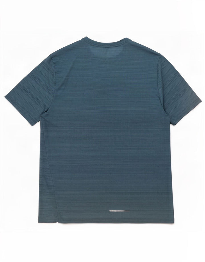 Nike Herre Dri Fit T-Shirt Top Stor blå Flecked Polyester