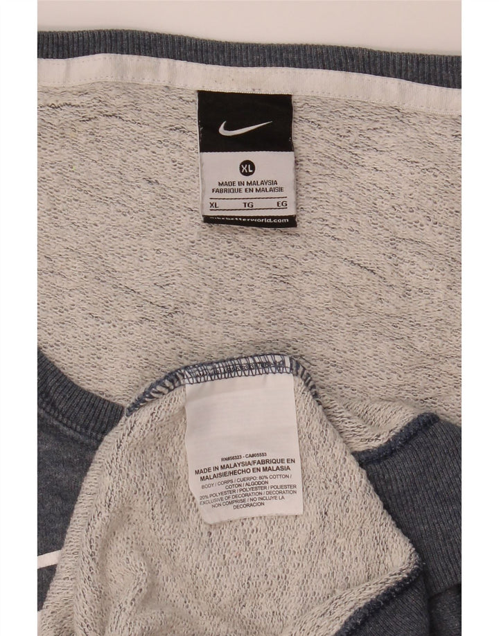 Nike grafisk sweatshirt til mænd XL Grå bomuld