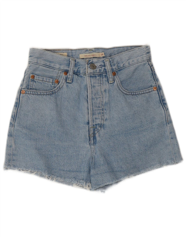 LEVI'S Dame Ribcage Højtaljede denimshorts W24 XS Blå Bomuld