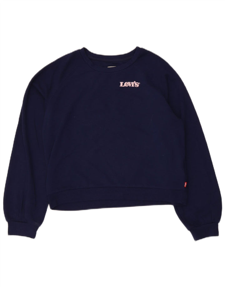 Levi's Girls Crop Sweatshirt Jumper 13-14 år Marineblå polyester